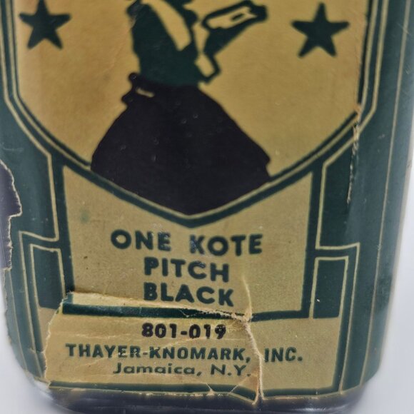 Vintage Evangeline Fabric Slipper Dye Glass Bottle Pitch Black Decorative - Picture 7 of 16